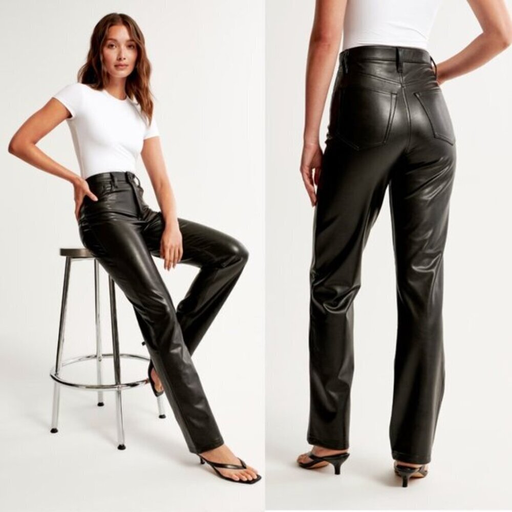 Abercrombie & Fitch Vegan Leather Pants - Picture 3 of 11
